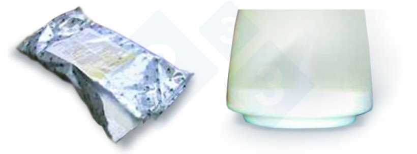 Figure&nbsp;3. Open package (left) and&nbsp;precipitation (right).
